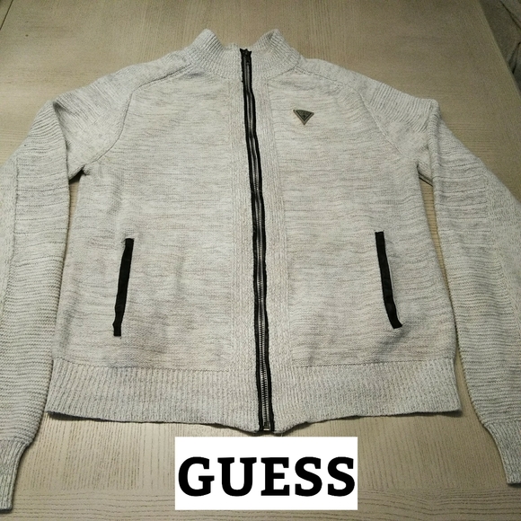 Guess Other - Guess,  gray zip up sweater size large